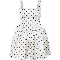 Self-Portrait Polka Dot Flared Mini Dress - Multi London