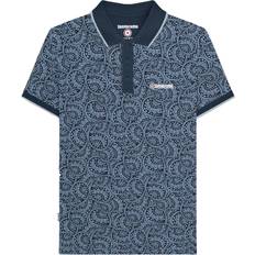 Lambretta Clothing Lambretta Mens Paisley Tonal Big & Tall Polo Shirt - Navy/Dusky Blue