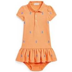 Orange Dresses Children's Clothing Ralph Lauren Baby Girls All Over Pony Polo Dress - Orange