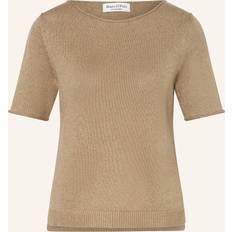 Linne Tröjor Marc O'Polo O’Polo Pullover Short Sleeve Roundneck Dam Stickade T-shirts - Summer Sand