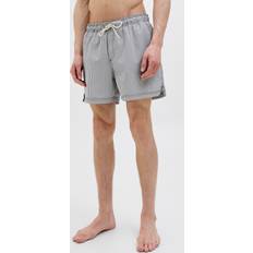 Jack & Jones Hvid Badetøj Jack & Jones JJSWIM Seersucker Akm Sn Badeshorts Blå Meleret Hvid