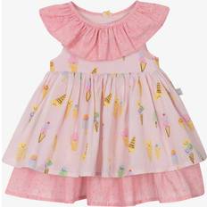 Pink Dresses Stella McCartney Kids Girls Cotton Ice Cream Print Dress - Pink
