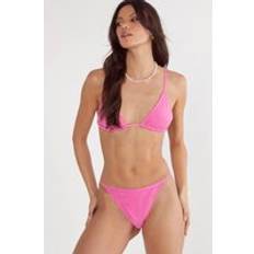Pink Bikini Sets Nasty Gal Womens Toweling Triangle Bikini Set - Pink