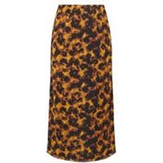 Orange Skirts Tortoise Shell Mesh Skirt - Orange