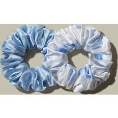 Blue Hair Ties LilySilk Silk Hair Ties Light Blue Print Pure Silk Soft Reduce Hair Damage One Size