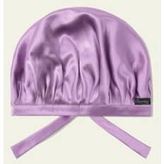 Bonnets LilySilk Silk Hair Cap 100% Silk With Two Long Ribbons Soft UK Lavender