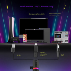 Microphones Jojomino RGB Gaming Microphone USB XLR