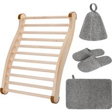 Saunas Tlily Sauna Backrest Wooden Comfortable S-Shape Design Chair