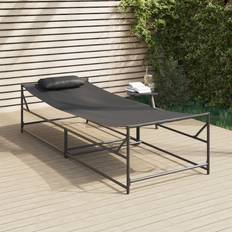 200cm Long Single Chaise - Black