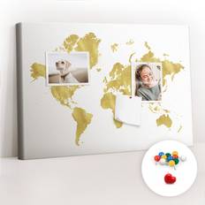 Gold Bulletin Boards East Urban Home Annicka Wall Mounted Cork Board 40cm H x 60cm W x 2.5cm D