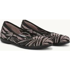 Knit Fabric Ballerinas Bzees For LifeStride Kit 2 Ballet Flat Shoes - Black