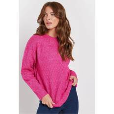 Pink Tops M&Co Hot Pink Long Sleeve Pointelle Jumper - Pink