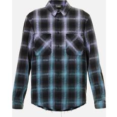 Amiri Shirts Amiri Long Sleeve Plaid Shirt - Purple