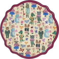 Rice Flade tallerkener Rice Nathalie Lété 28 cm Bordeaux Flad tallerken 28cm