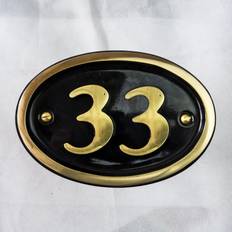 Garden & Outdoor Environment Dakota Fields Tyrinia Surface Flush Mount House Number 10 cm H x 14.5 cm W x 0.5cm D