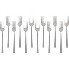 Black Cake Forks Argon Tableware Stainless Steel Forks 15cm Pack of 12 Silver Cake Fork