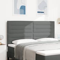 vidaXL Linje Design Mörkgrå 180 cm Tyg Sänggavel
