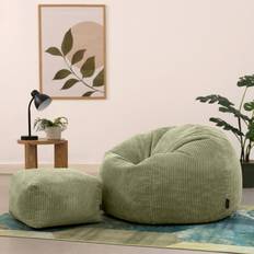 Corduroy Refillable Sofa Green Large