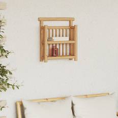 Bamboo Wall Shelves 17 Stories Bamboo Medium Mounting Wall 44cm H x 40cm W x 13cm D Wall Shelf