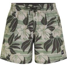 Beige - Men Swimming Trunks O'Neill Cali Floral 16 Swimshorts - Green