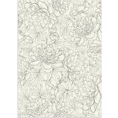 Beige Posters Postery Peony Sketch 50x70 Orange Poster