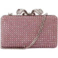 Väskor Self-Portrait Crystal Box Clutch - Pink