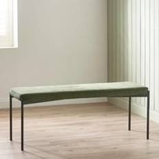 Velvet Settee Benches Julian Bowen Leonie Long Dining Velvet Green Settee Bench