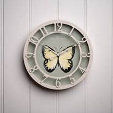 Country Living Butterfly Indoor Outdoor Soft Green Wall Clock