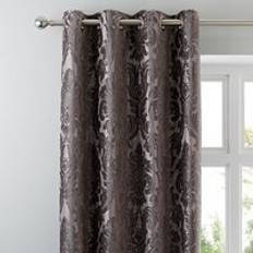 Dunelm Versailles Eyelet Curtains - Charcoal