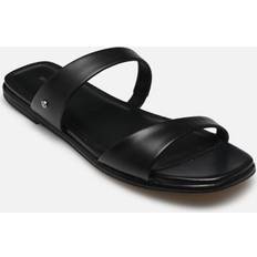 Michael Kors Sandaler Michael Kors Jaida Flat Leather Sandal - Black