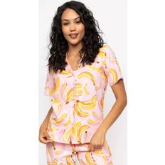 Cyberjammies Betsy Banana Print Pyjama Shirt - Light Pink