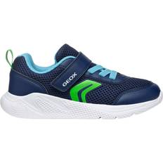 Green Trainers Geox Sprintye Boys Junior Trainers - Navy/LT Green Synth
