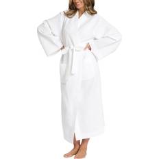 Loungeable Maxi Waffle Kimono Robe - White