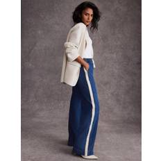 Velvet Jeans Mint Velvet Tie Waist Side Stripe Wide Jeans - Indigo