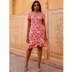 Aspiga Chelsea Floral Wrap Dress - Pink/Green