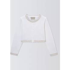 Gold Cardigans Children's Clothing John Lewis Kids' Gold Scallop Trim Cardigan - Ivory