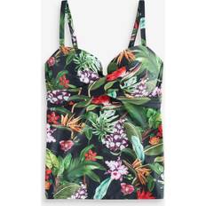 Black Tankinis Pour Moi Palermo Underwired Padded Tankini Top - Black/Multi