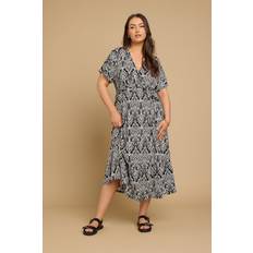 Dresses on sale Yours Curve Black Paisley Print Midaxi Wrap Dress - Black