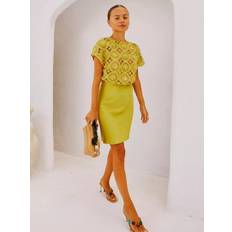 Never Fully Dressed Women's Shell Mini Elodie Dress - Olive