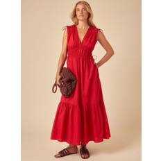Nobody's Child Ianthe Sleeveless Cotton Midi Dress - Red