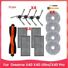Vacuum Cleaner Accessories Tlily Main Side Brush for X40 Ultra X40 Pro Robot Vacuum Cleaner Mop Pads