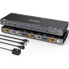 Tauoh DP KVM Switch DisplayPort 2 PC Monitor US-Plug