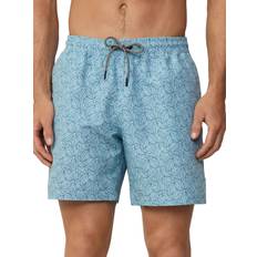 Hackett London Men Swimwear Hackett London Printed Regular Fit Swim Trunks - Fade Blue