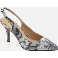 Kavan Pointed Slingback Heeled Court Shoes - Black