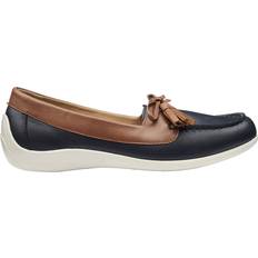 Hotter Bay II Wide Fit Leather Loafers - Navy