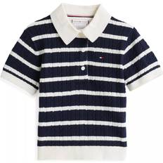 Organic Cotton Polo Shirts Tommy Hilfiger Kids' Adaptive Collection Organic Cotton Stripe Polo Shirt - Dark Night Navy