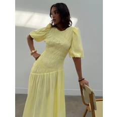 Women - Yellow Dresses Never Fully Dressed Nara Shirred Maxi Dress - Yellow