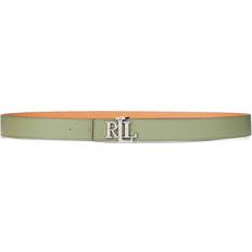 Ralph Lauren Accessories Ralph Lauren Leather Logo Reversible Belt - Sage Green/Buff