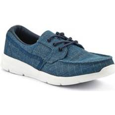 Blue - Women Moccasins Pavers Ladies' Lace-Up Moccasins - Denim