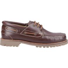 Leather Boat Shoes Hush Puppies Weston Leather Boat Shoes - Brown